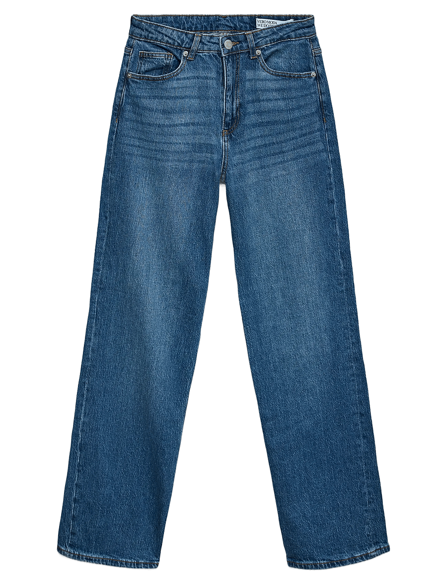 Vero Moda - VMTESSA HR WIDE JEANS RA380 GA NOOS - hosen mit weitem bein - medium blue denim - 1