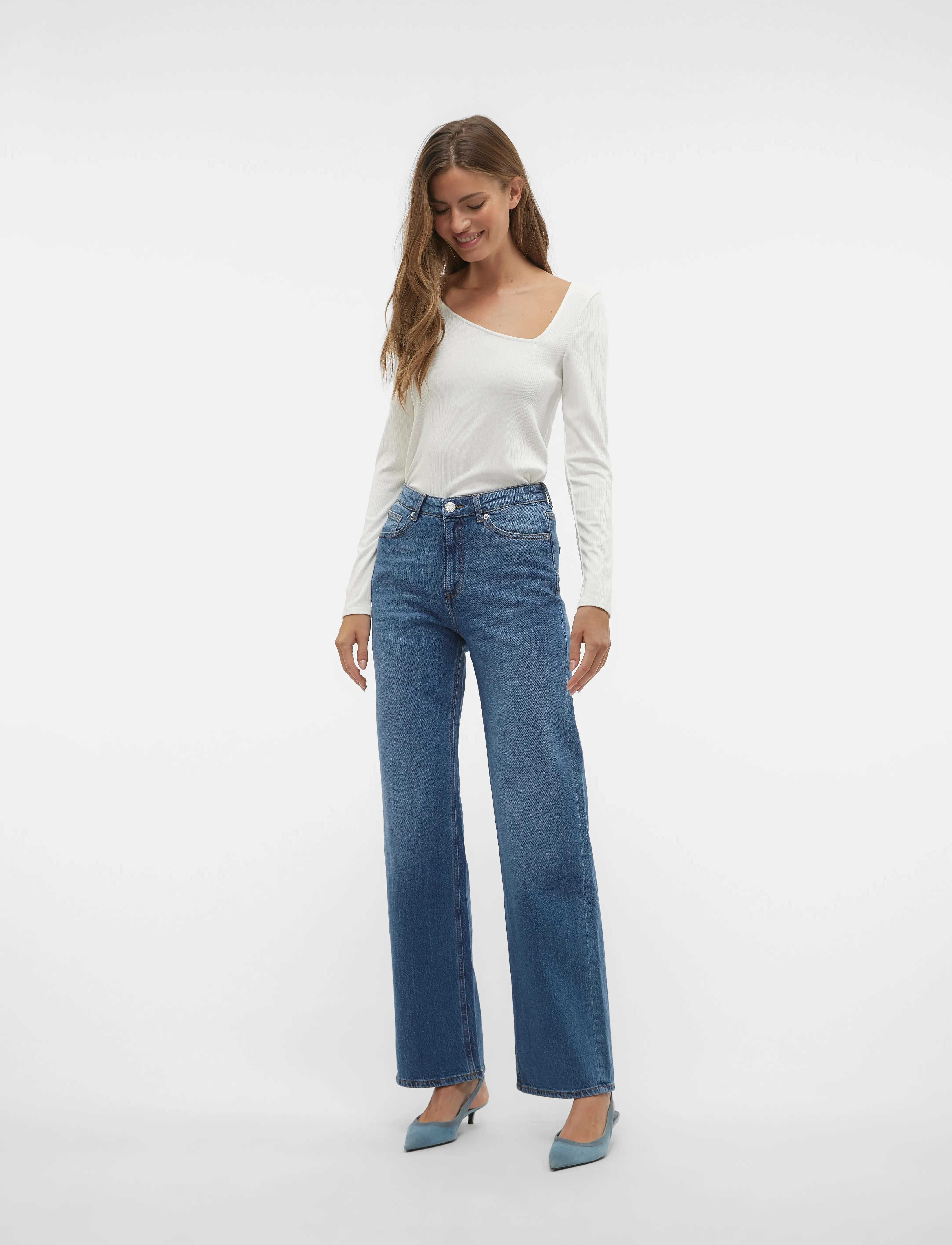 VERO MODA Vmtessa Hr Wide Jeans Ra380 Ga Noos dam – bild 5