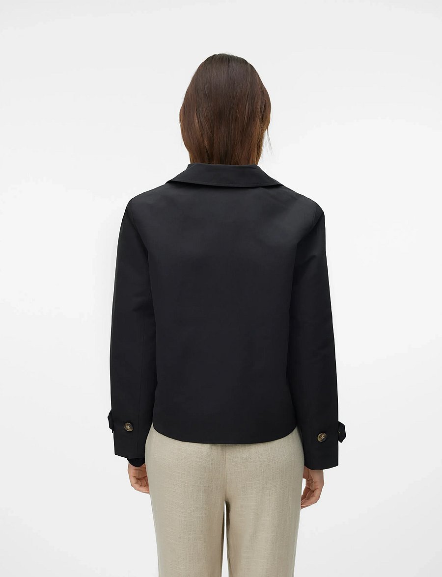 Vero Moda - %VMCHLOEMIA SHORT TRENCHCOAT NOOS - trenchcoats - black - 2