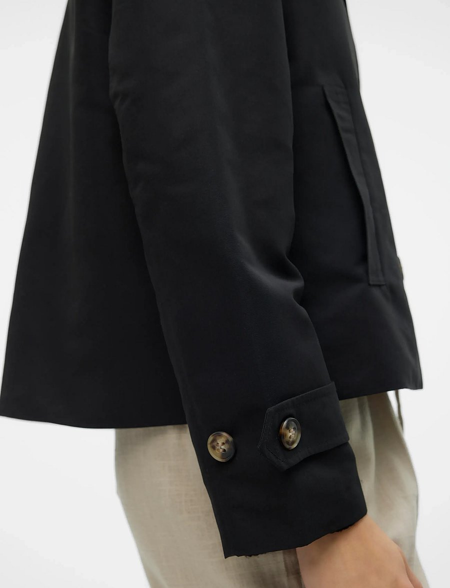 Vero Moda - %VMCHLOEMIA SHORT TRENCHCOAT NOOS - trenchcoats - black - 5
