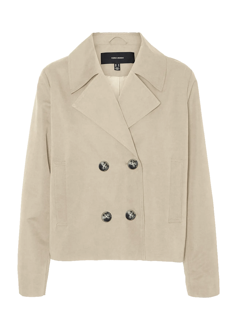 Vero Moda - %VMCHLOEMIA SHORT TRENCHCOAT NOOS - lietpalčiai - oatmeal - 1