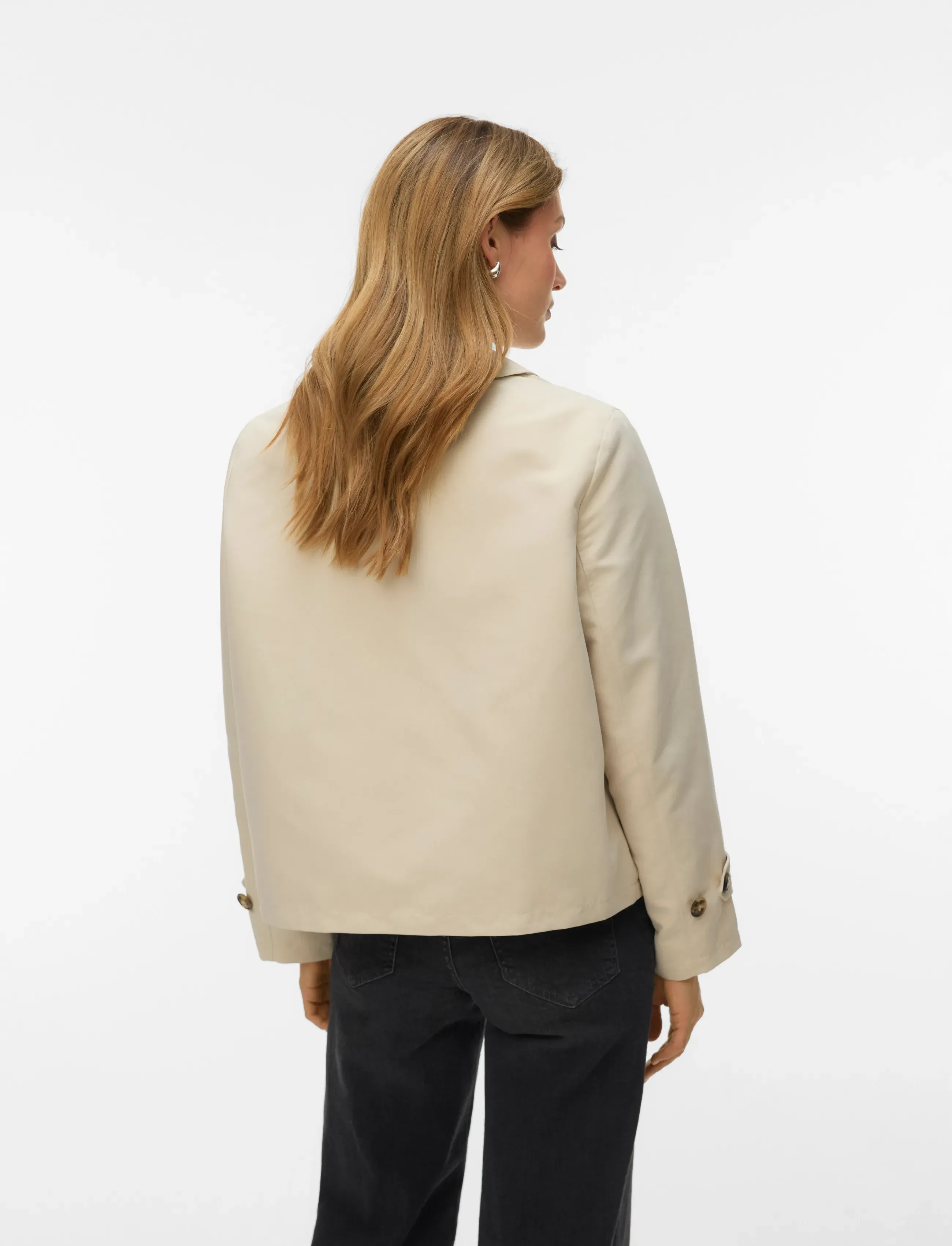 Vero Moda - %VMCHLOEMIA SHORT TRENCHCOAT NOOS - trenchcoats - oatmeal - 2