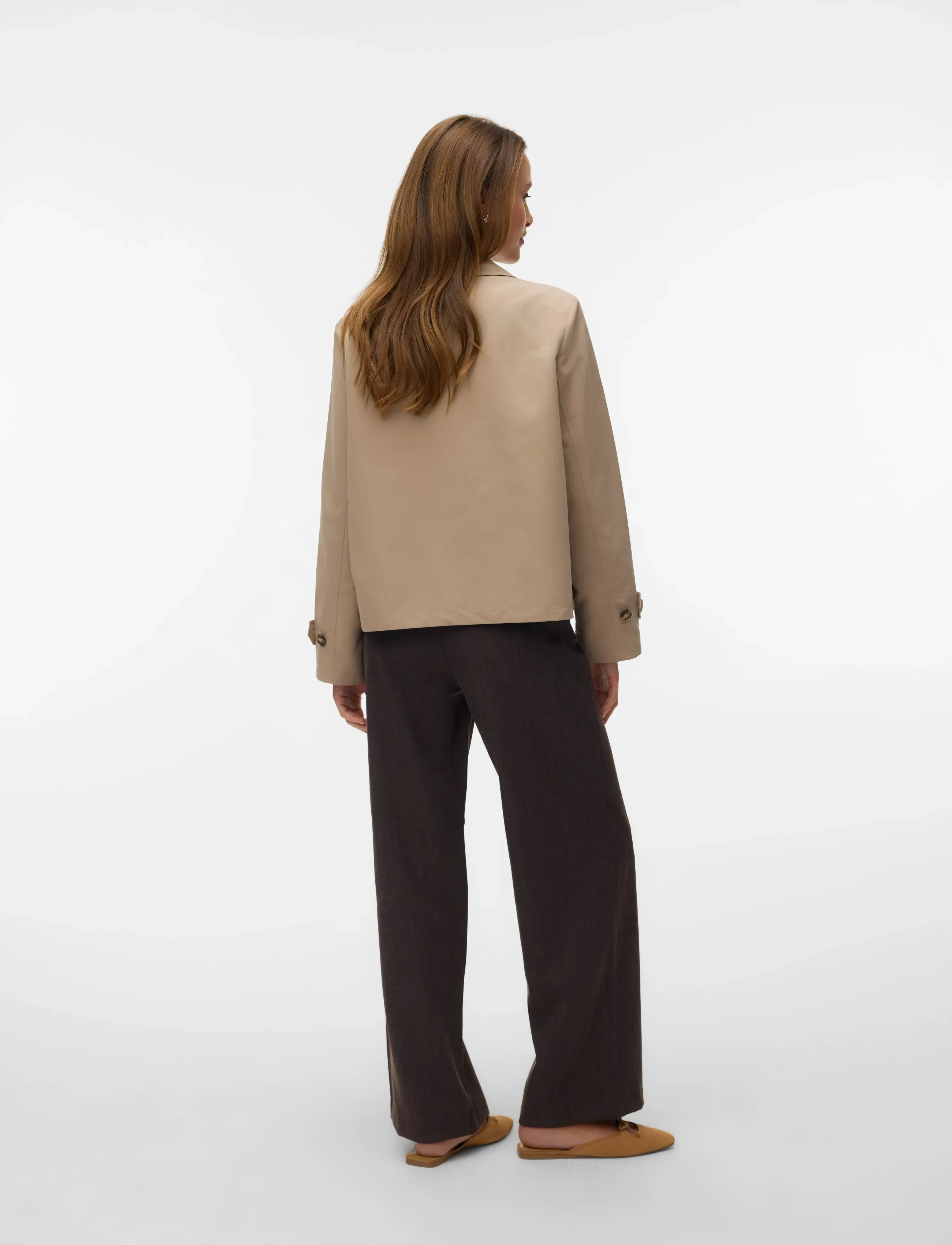 Vero Moda - %VMCHLOEMIA SHORT TRENCHCOAT NOOS - trenchcoats - silver mink - 2