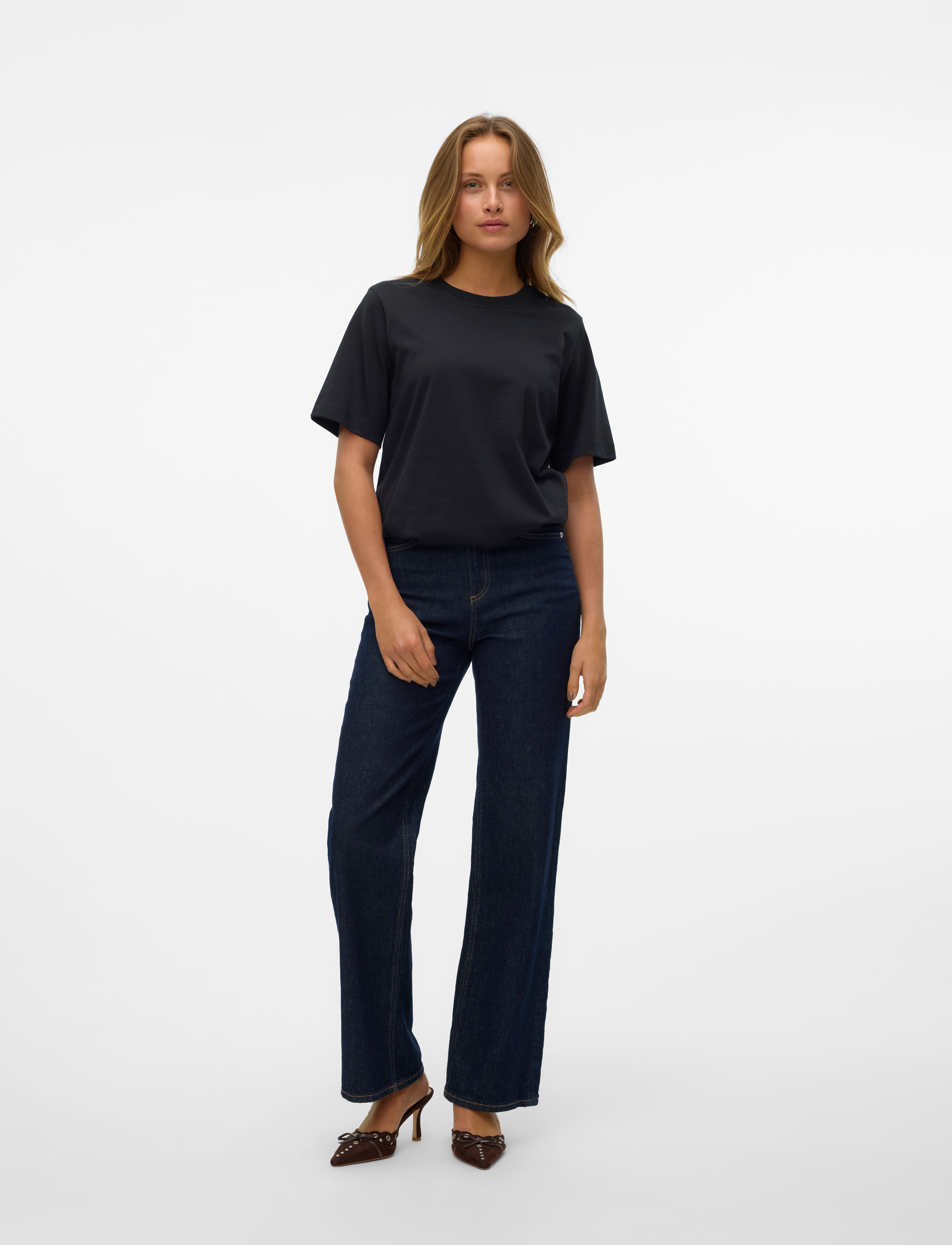Vero Moda - VMDEMI SS O-NECK TOP JRS NOOS - black - 4