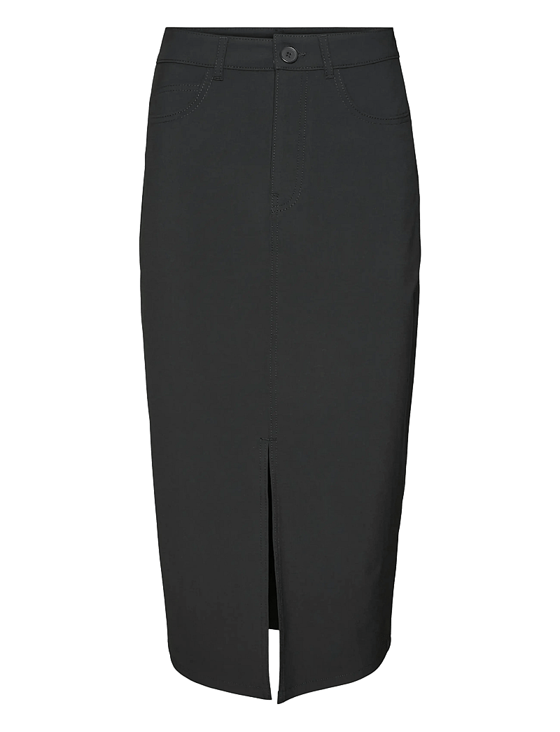 Vero Moda - VMSASIE HR SKIRT - midi nederdele - black - 1