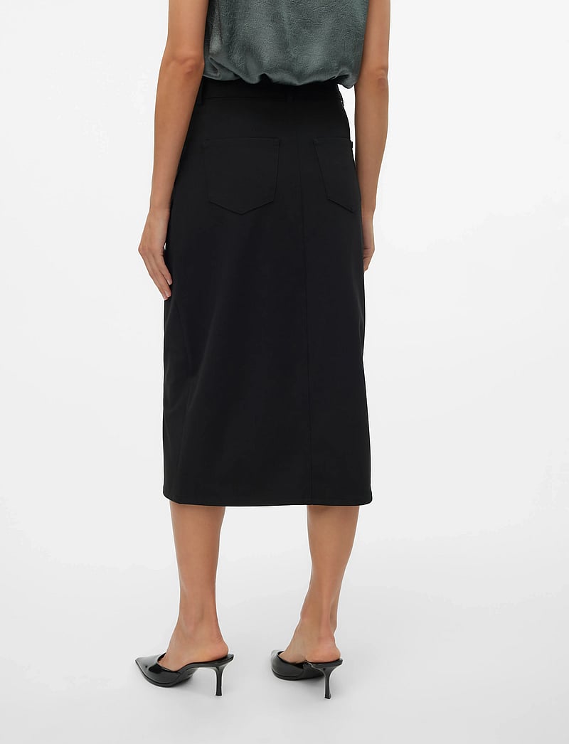 Vero Moda - VMSASIE HR SKIRT - midi nederdele - black - 3