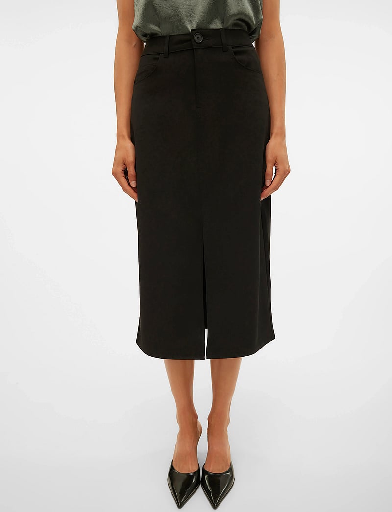 Vero Moda - VMSASIE HR SKIRT - midi nederdele - black - 5