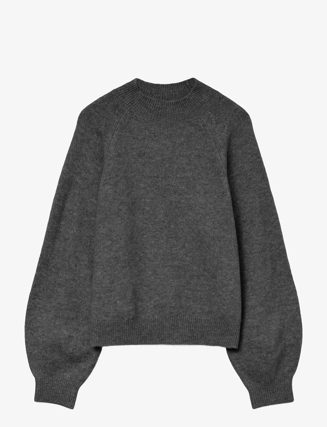 Vero Moda - VMLEAF LS HIGH NECK PULLOVER NOOS - efterårstøj - dark grey melange - 0