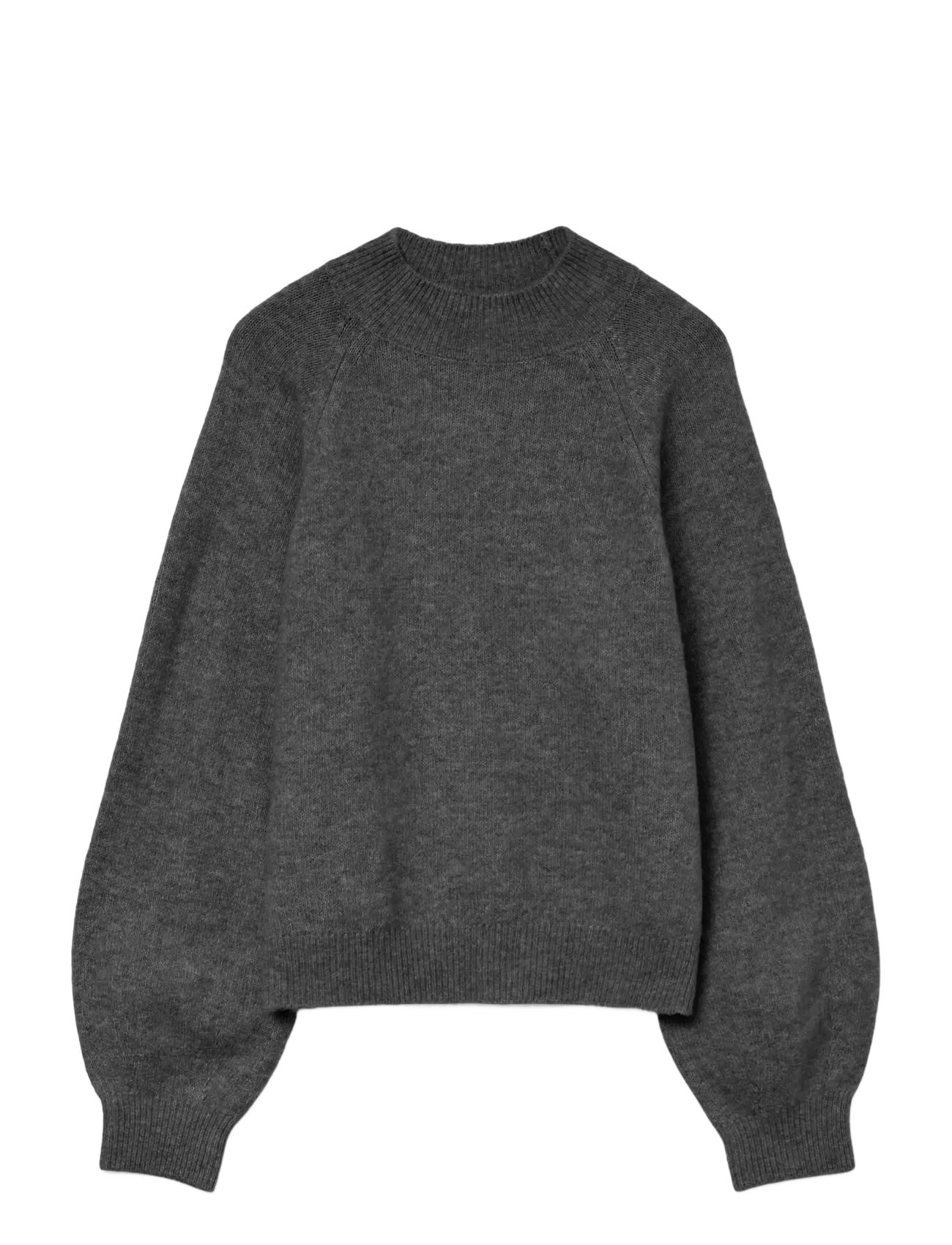 Vero Moda VMLEAF LS HIGH NECK PULLOVER NOOS - Tøj - DARK GREY MELANGE / grey