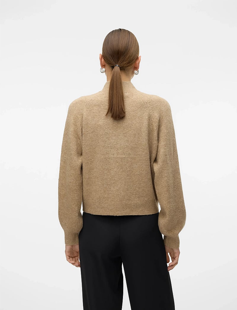 Vero Moda - VMLEAF LS HIGH NECK PULLOVER NOOS - pullover - silver mink - 2