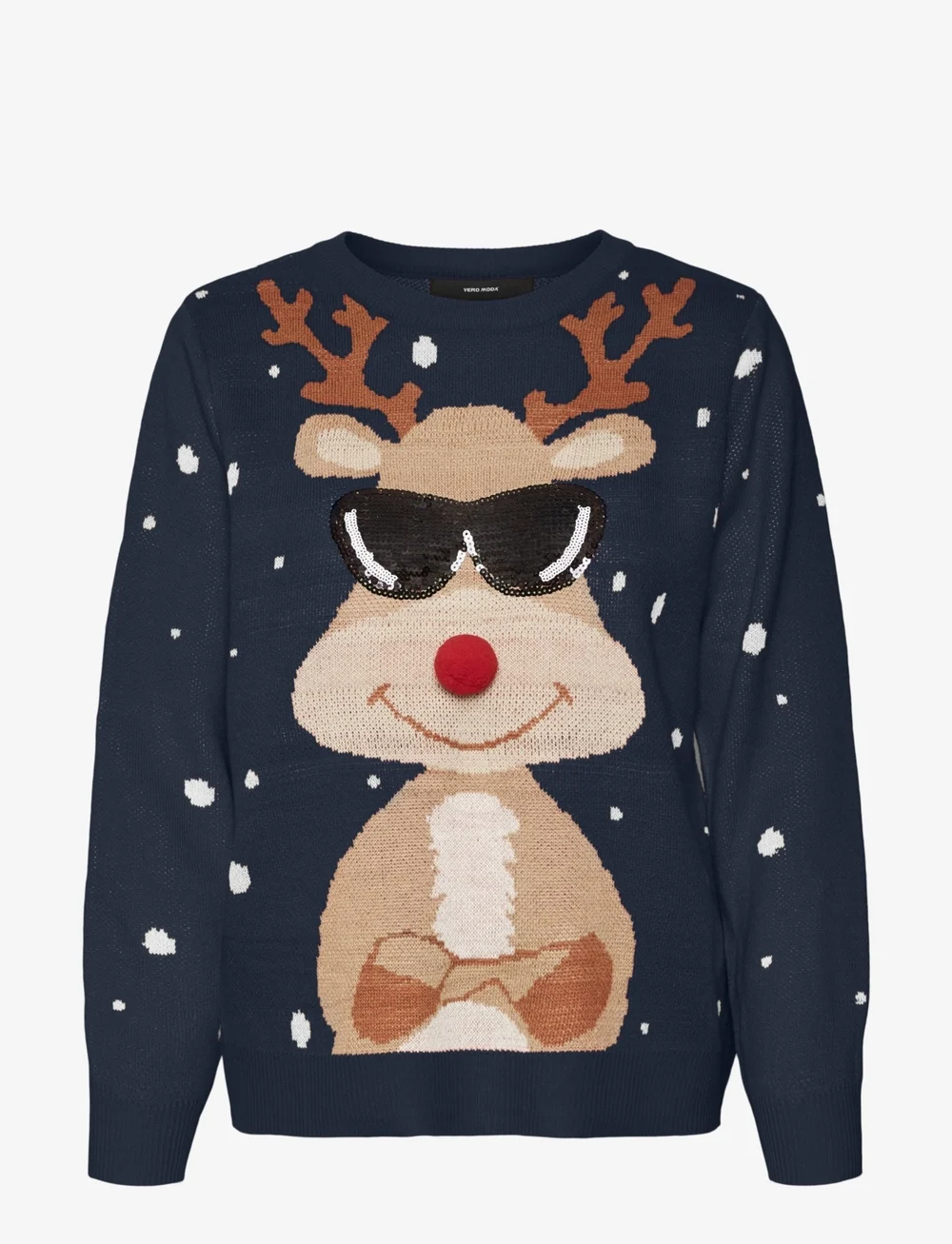 Vero Moda - VMNEWTINSEL LS O-NECK BLOUSE XMAS - jõulukampsunid - navy blazer - 1