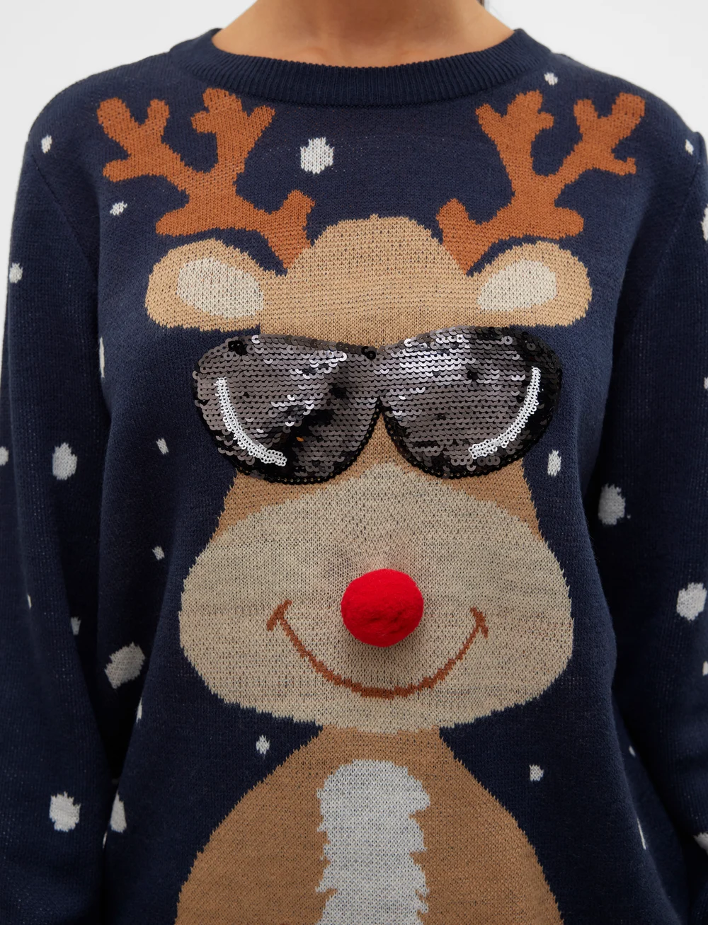 Vero Moda - VMNEWTINSEL LS O-NECK BLOUSE XMAS - jõulukampsunid - navy blazer - 5