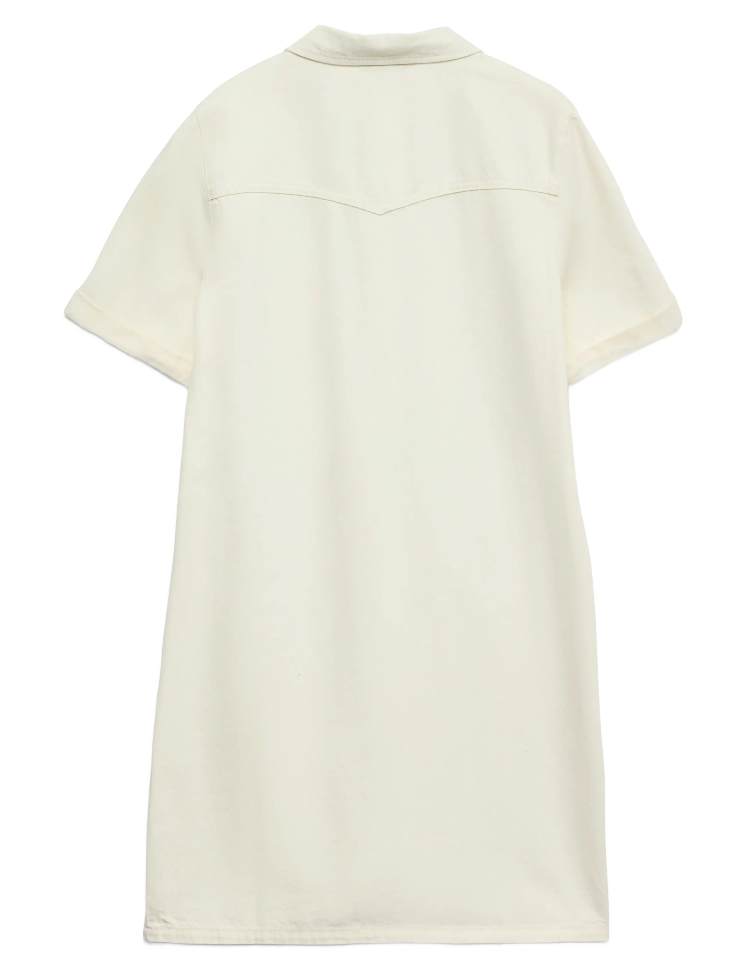 Vero Moda - VMJENNIE SS SHORT DENIM DRESS GA NOOS - skjortekjoler - cloud dancer - 2