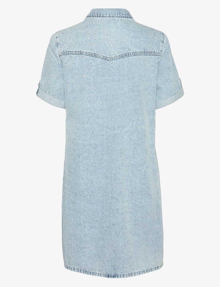 Vero Moda - VMJENNIE SS SHORT DENIM DRESS GA NOOS - robes chemises - light blue denim - 2