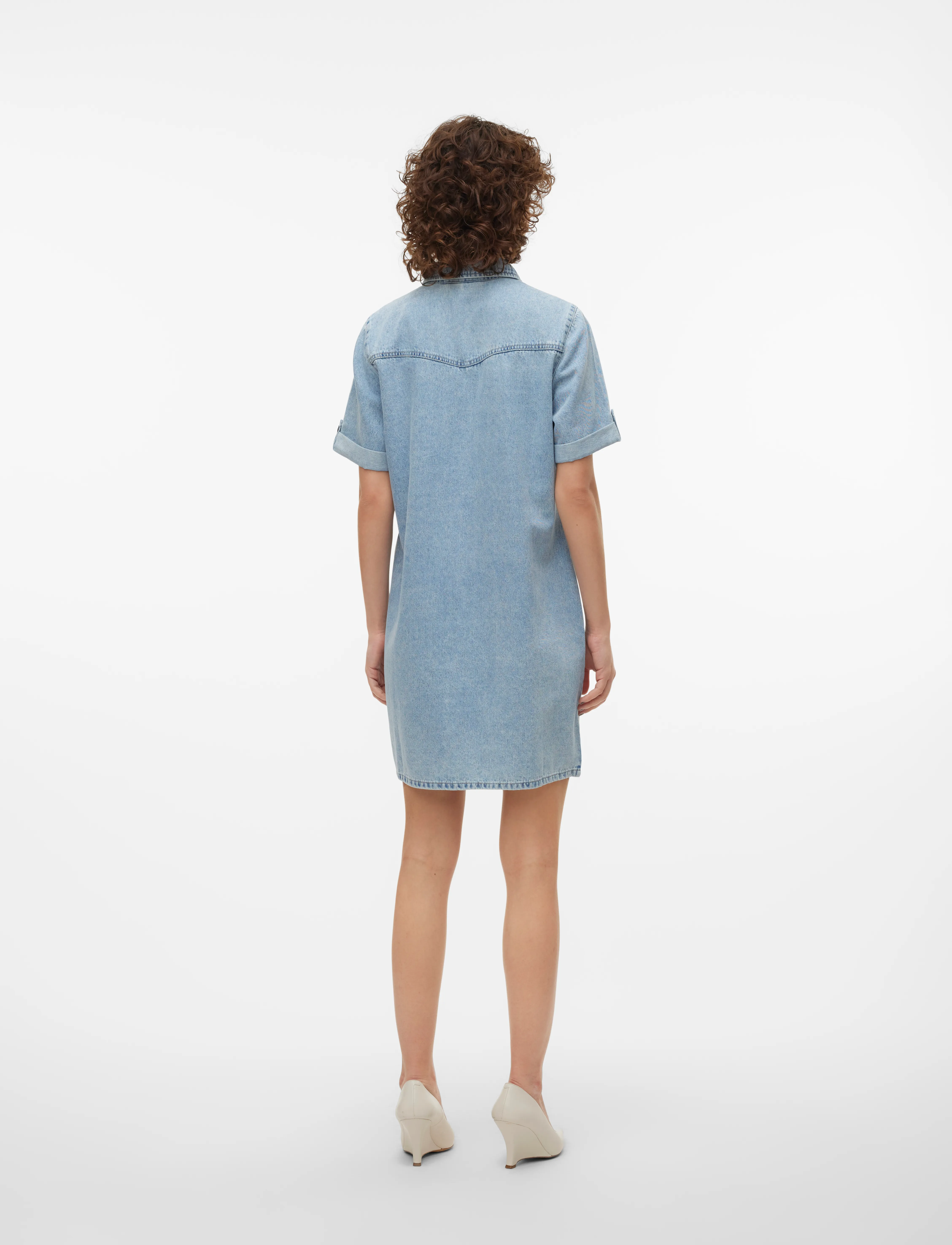Vero Moda - VMJENNIE SS SHORT DENIM DRESS GA NOOS - hemdkleider - light blue denim - 3