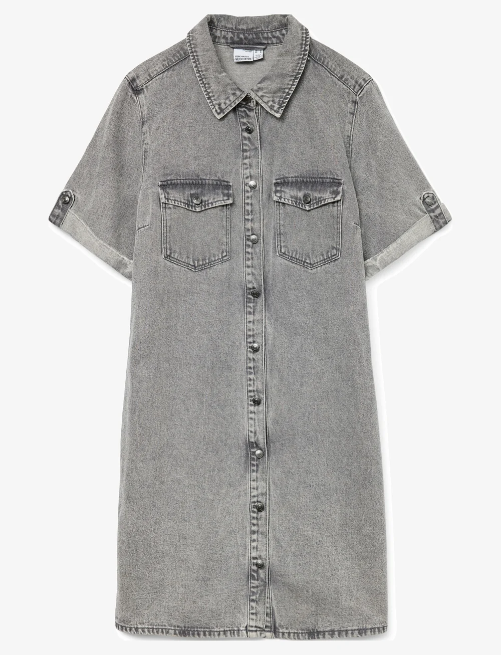 Vero Moda - VMJENNIE SS SHORT DENIM DRESS GA NOOS - hemdkleider - medium grey denim - 1