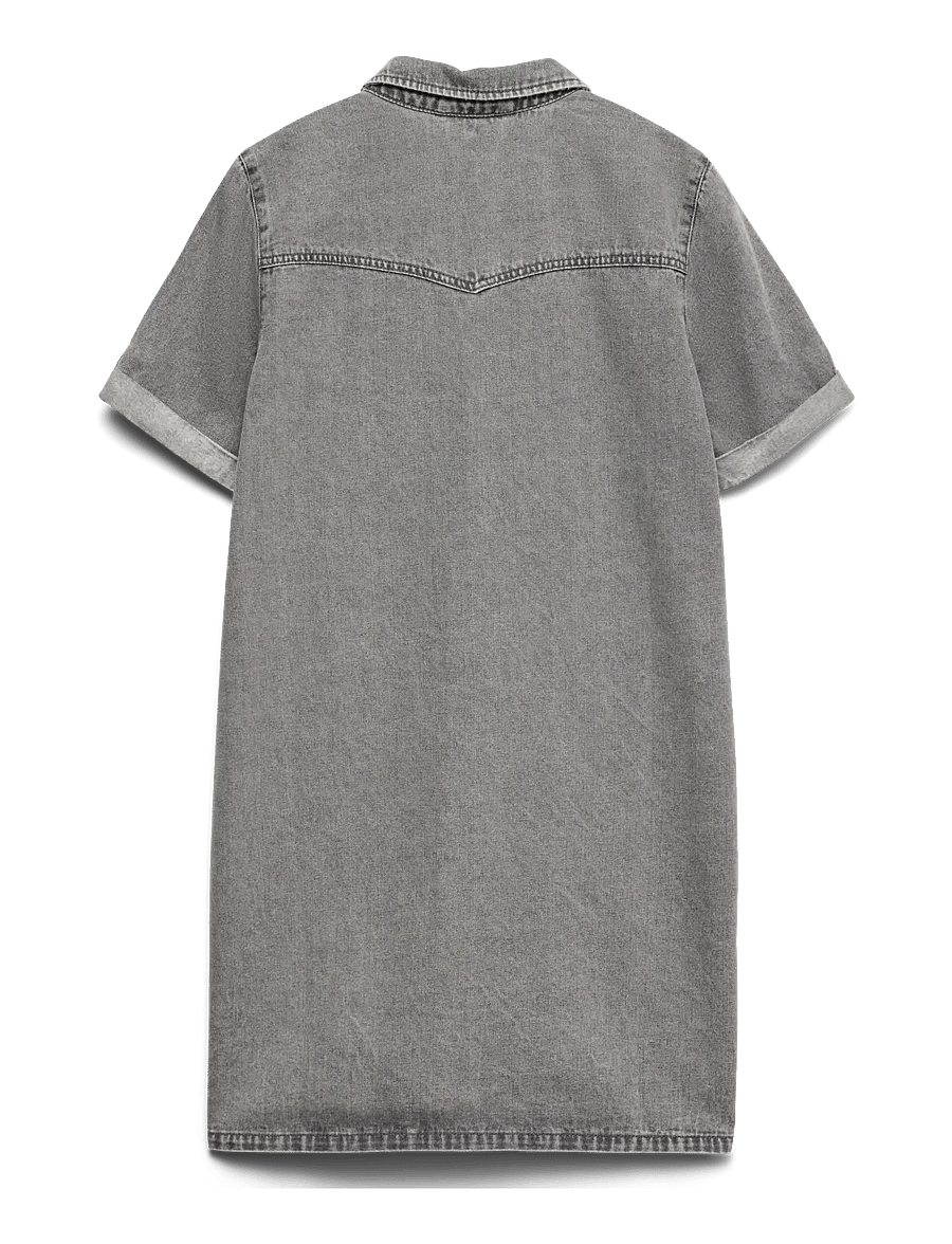 Vero Moda - VMJENNIE SS SHORT DENIM DRESS GA NOOS - marškinių tipo suknelės - medium grey denim - 2