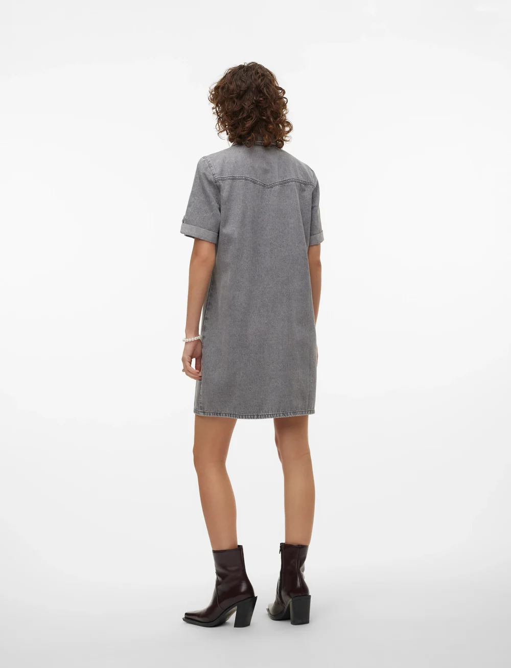 Vero Moda - VMJENNIE SS SHORT DENIM DRESS GA NOOS - hemdkleider - medium grey denim - 2