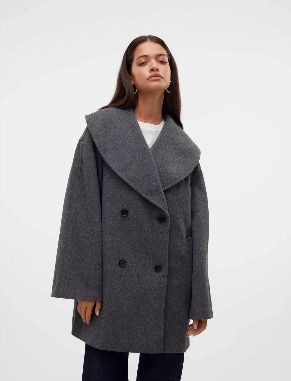 Vero Moda - VMLONDYN LS COAT VMA - winterjacken - dark grey melange - 0