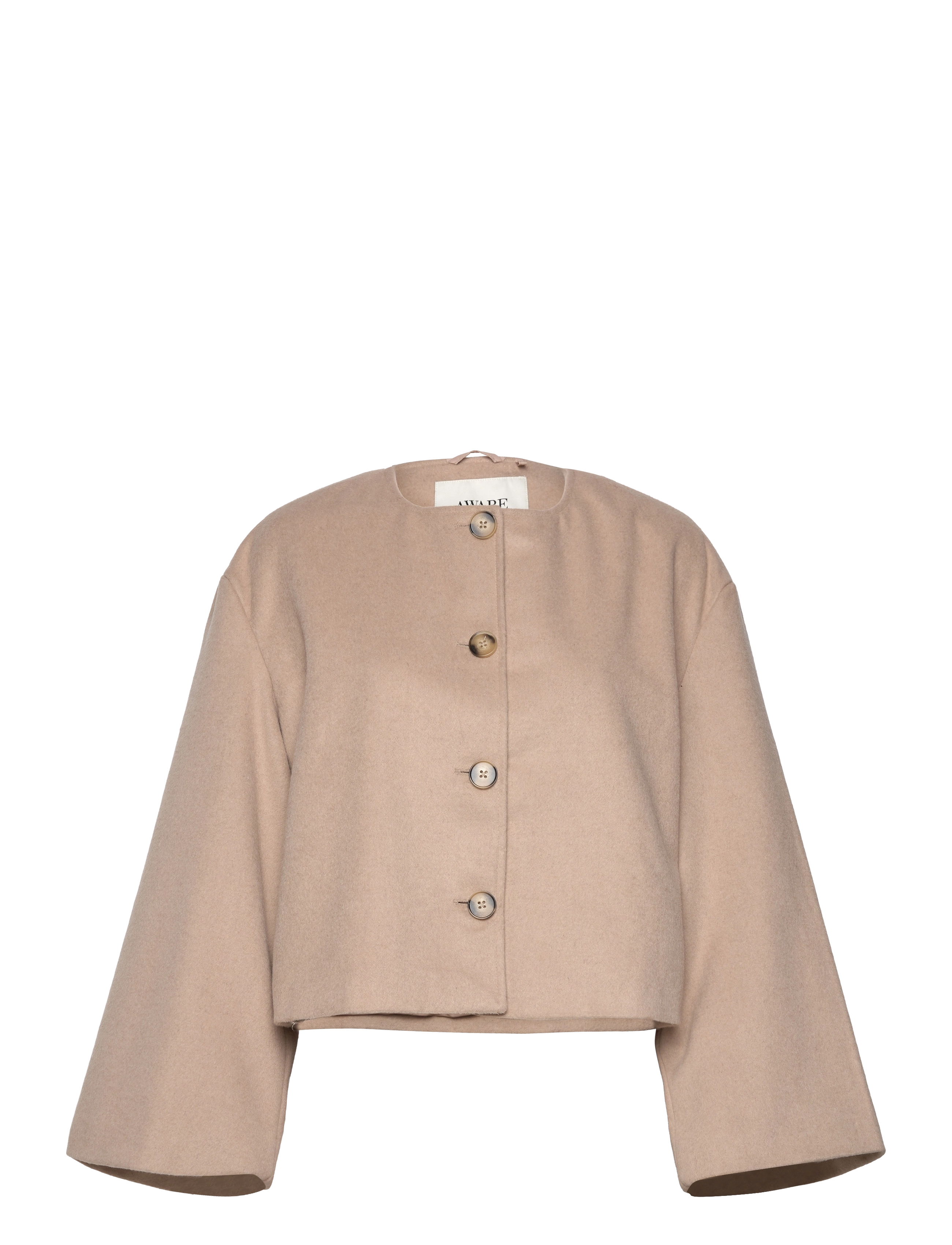 Vero Moda VMLILI LS SHORT JACKET VMA - Tøj - SILVER MINK / beige