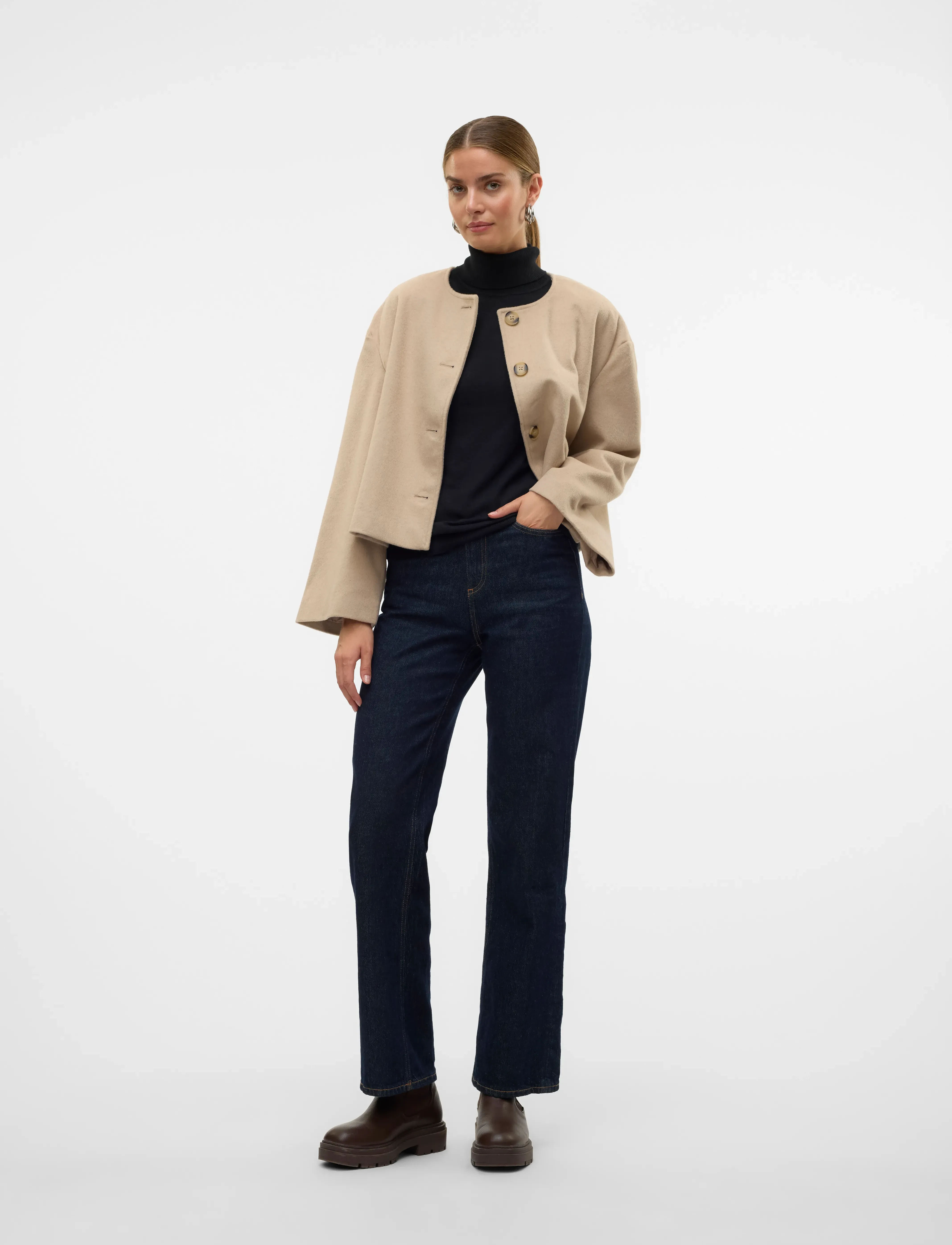 Vero Moda - VMLILI LS SHORT JACKET VMA - silver mink - 4