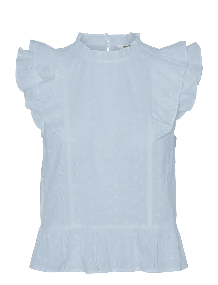Vero Moda - VMKAMMY SL HIGH NECK TOP VMA - Ärmlösa blusar - cashmere blue - 1