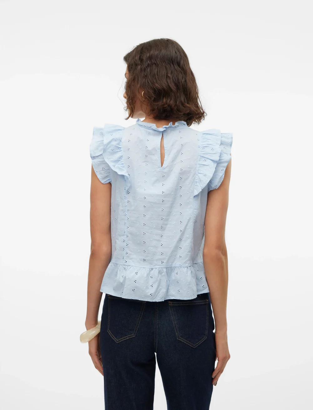 Vero Moda - VMKAMMY SL HIGH NECK TOP VMA - sleeveless blouses - cashmere blue - 2