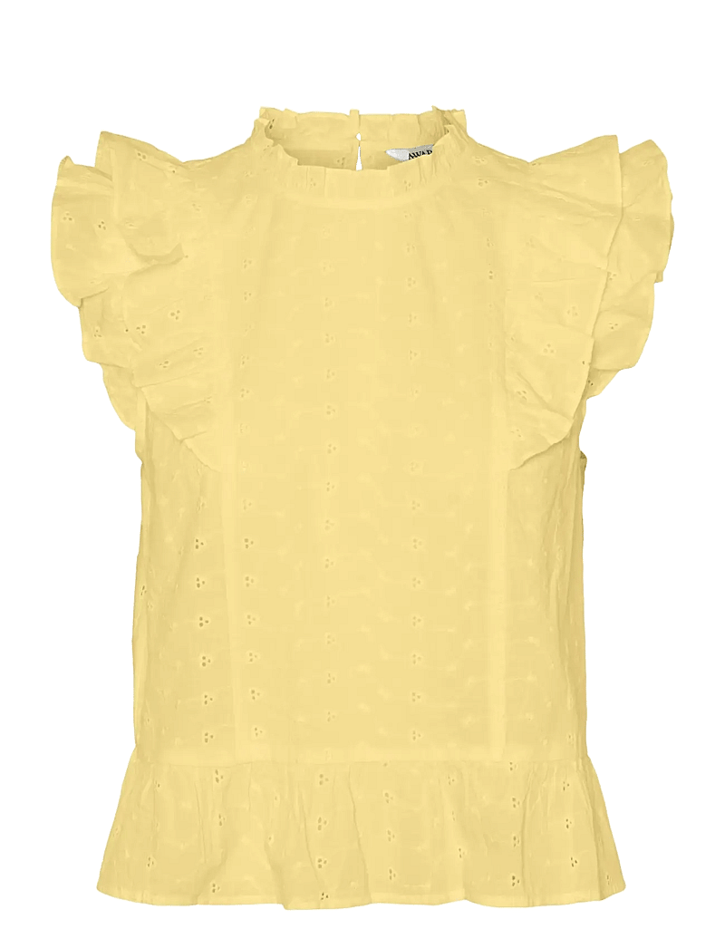 Vero Moda - VMKAMMY SL HIGH NECK TOP VMA - sleeveless blouses - pale banana - 1