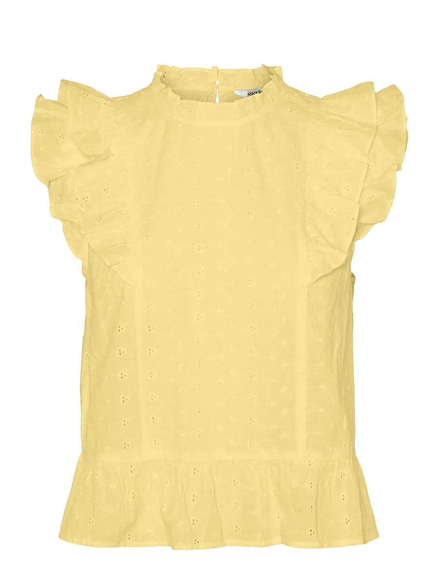 Vero Moda - VMKAMMY SL HIGH NECK TOP VMA - Ærmeløse bluser - pale banana - 1