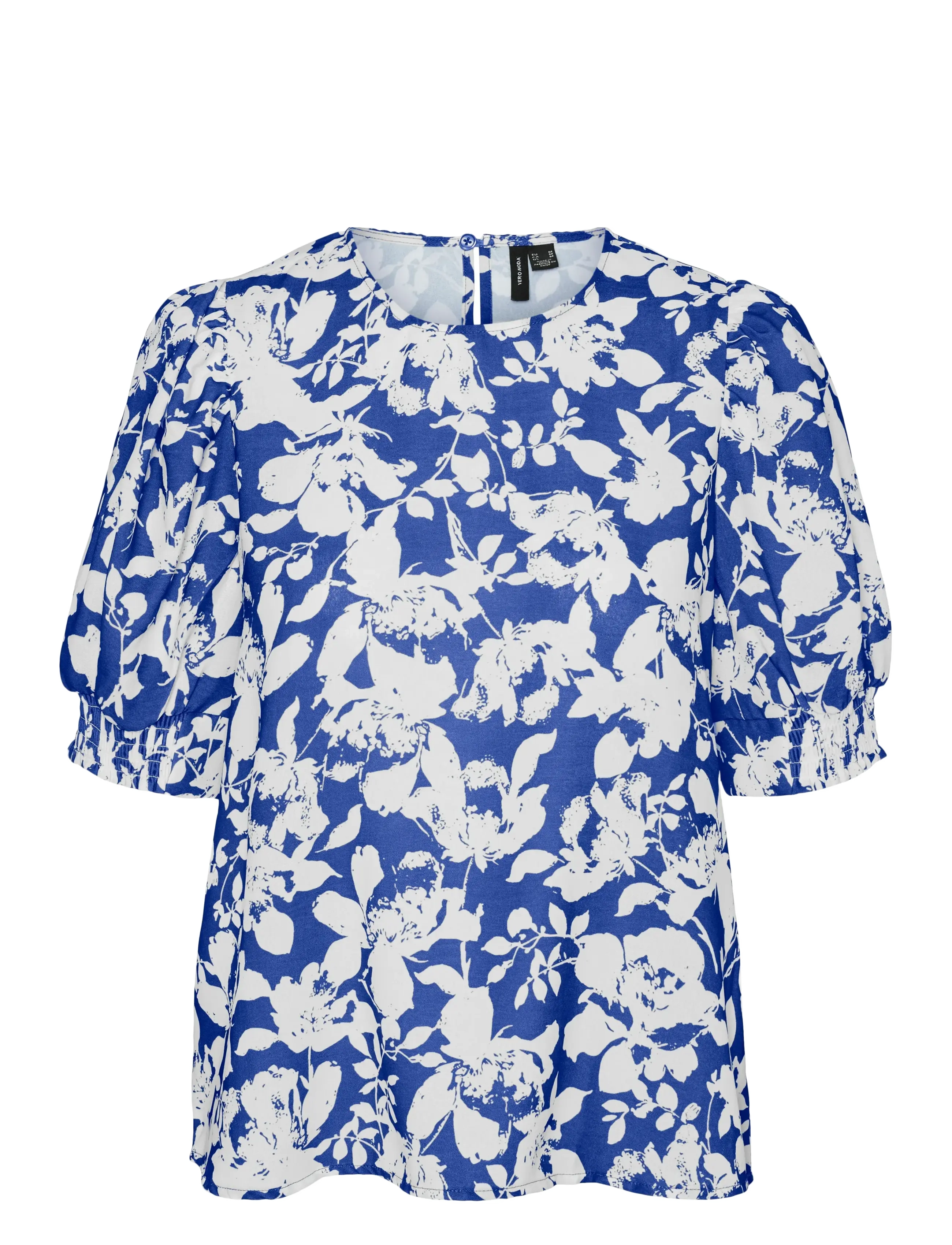 Vero Moda VMFREJ 2/4 KERRY TOP WVN EXP - Kortærmede bluser - DAZZLING BLUE / blue