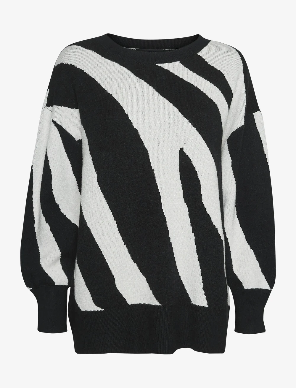 Vero Moda - VMNANCY LS O-NECK LONG PULLOVER BOO - pullover - black - 1