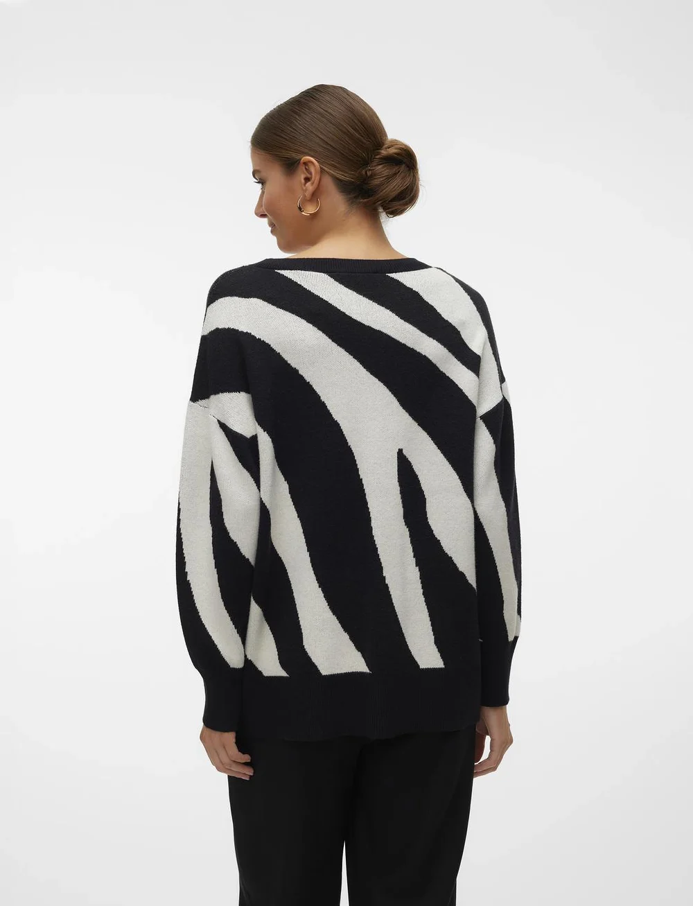Vero Moda - VMNANCY LS O-NECK LONG PULLOVER BOO - pullover - black - 2