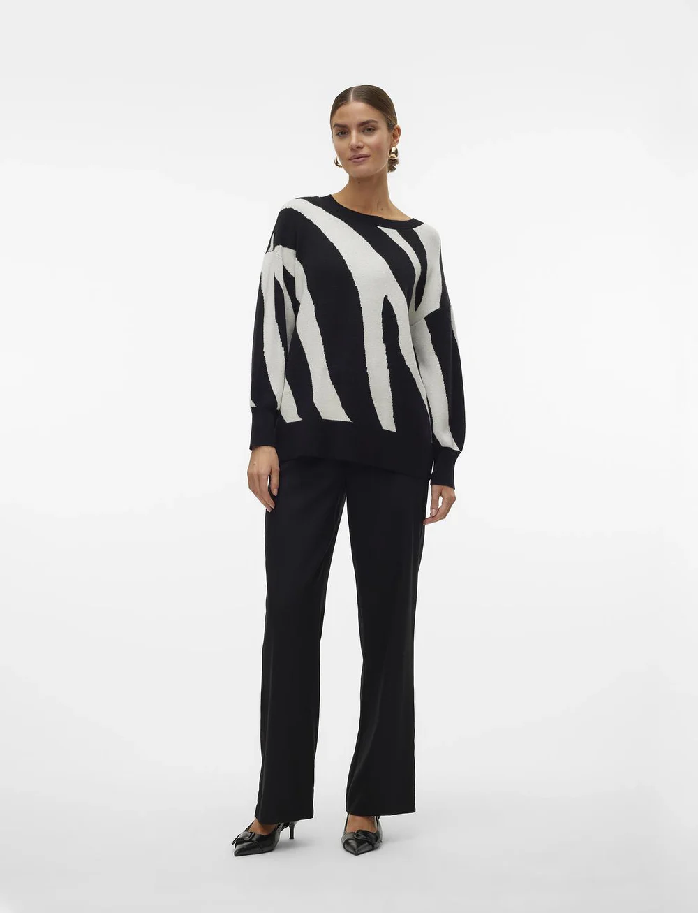 Vero Moda - VMNANCY LS O-NECK LONG PULLOVER BOO - pullover - black - 3