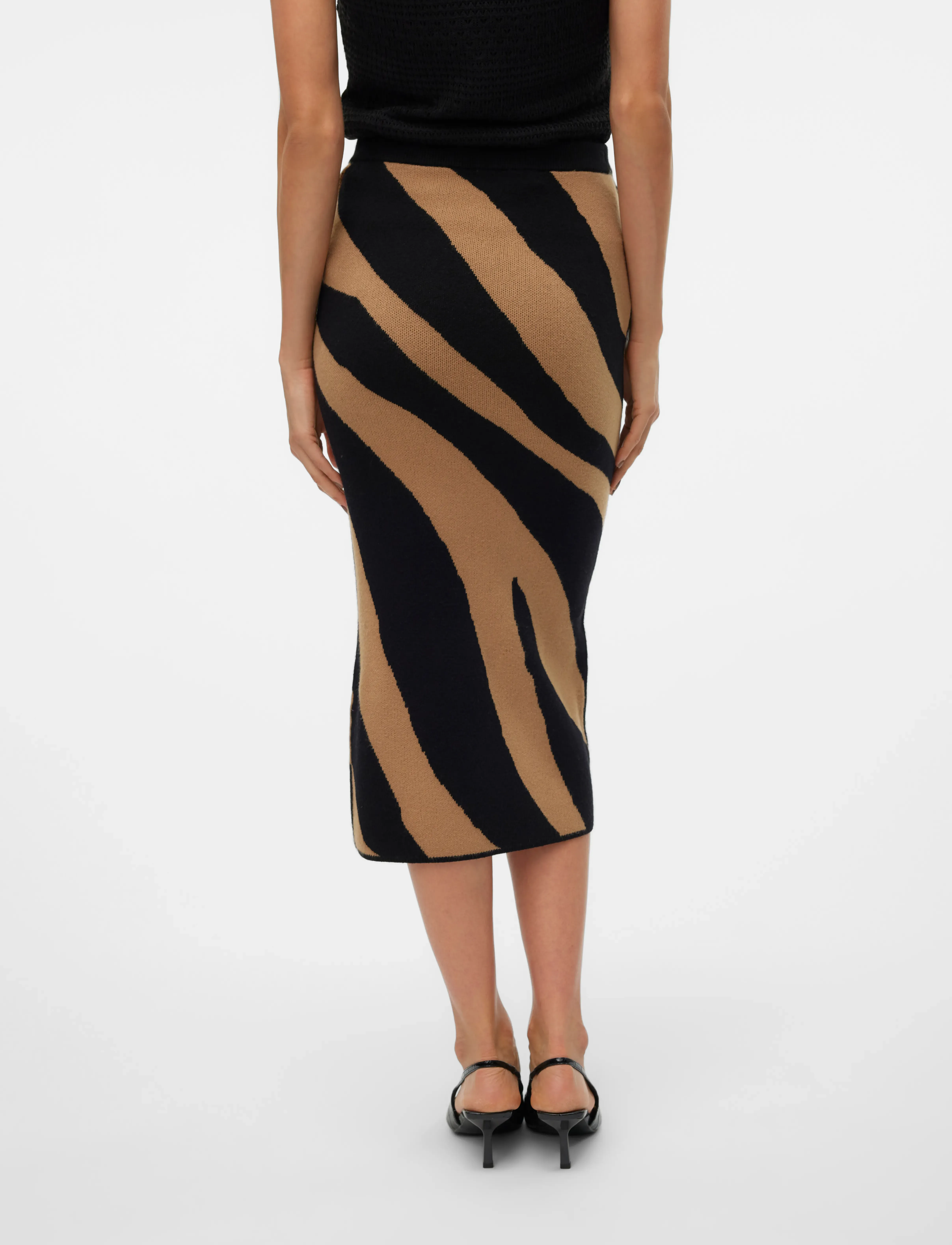 Vero Moda - VMNANCY NW 7/8 SKIRT BOO - strikkede nederdele - black - 3