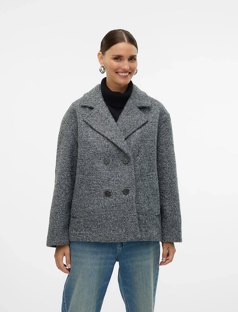 Vero Moda - VMELITEBELLA JACKET BOO - winterjacken - dark grey melange - 0