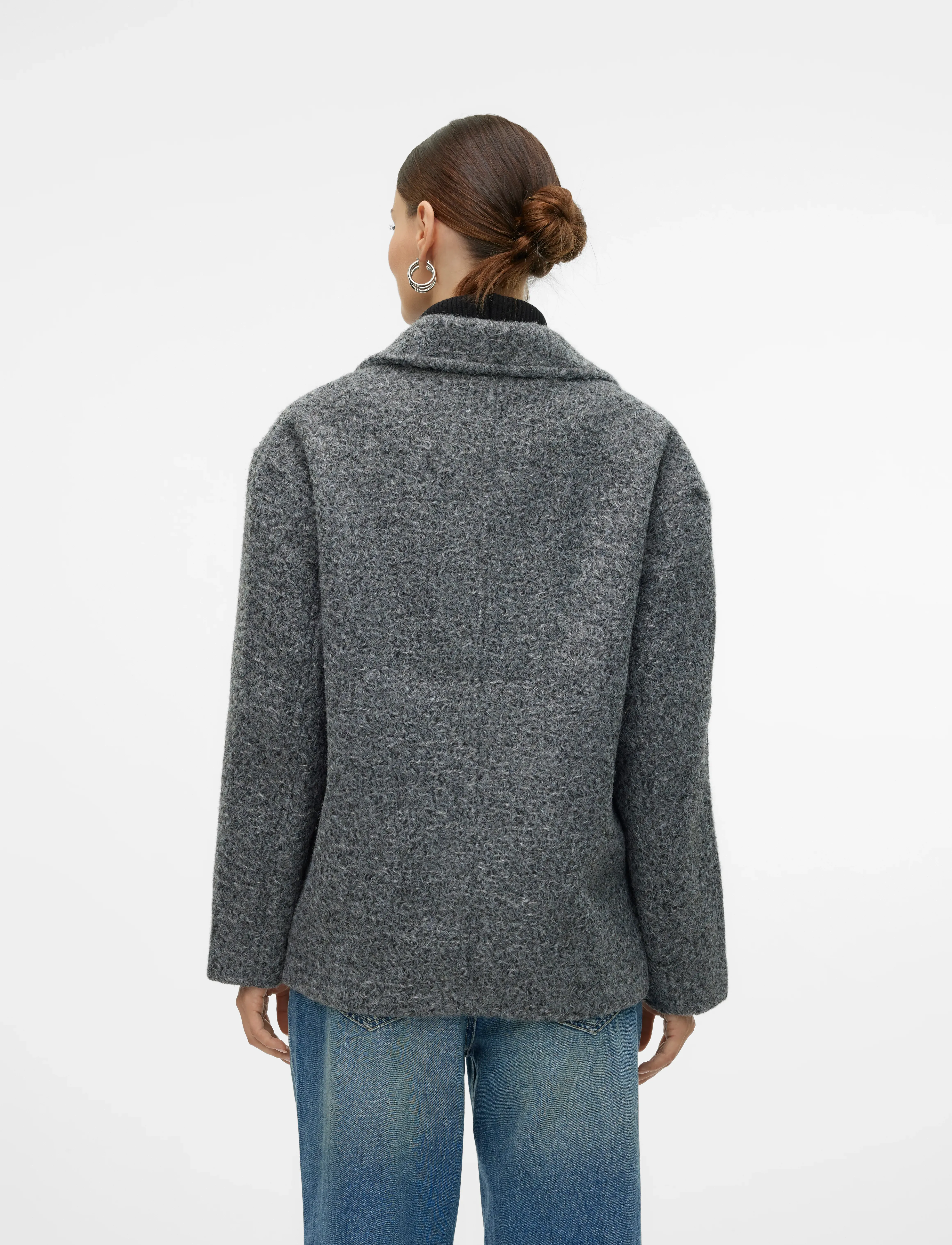 Vero Moda - VMELITEBELLA JACKET BOO - gefütterte & daunenjacken - dark grey melange - 2