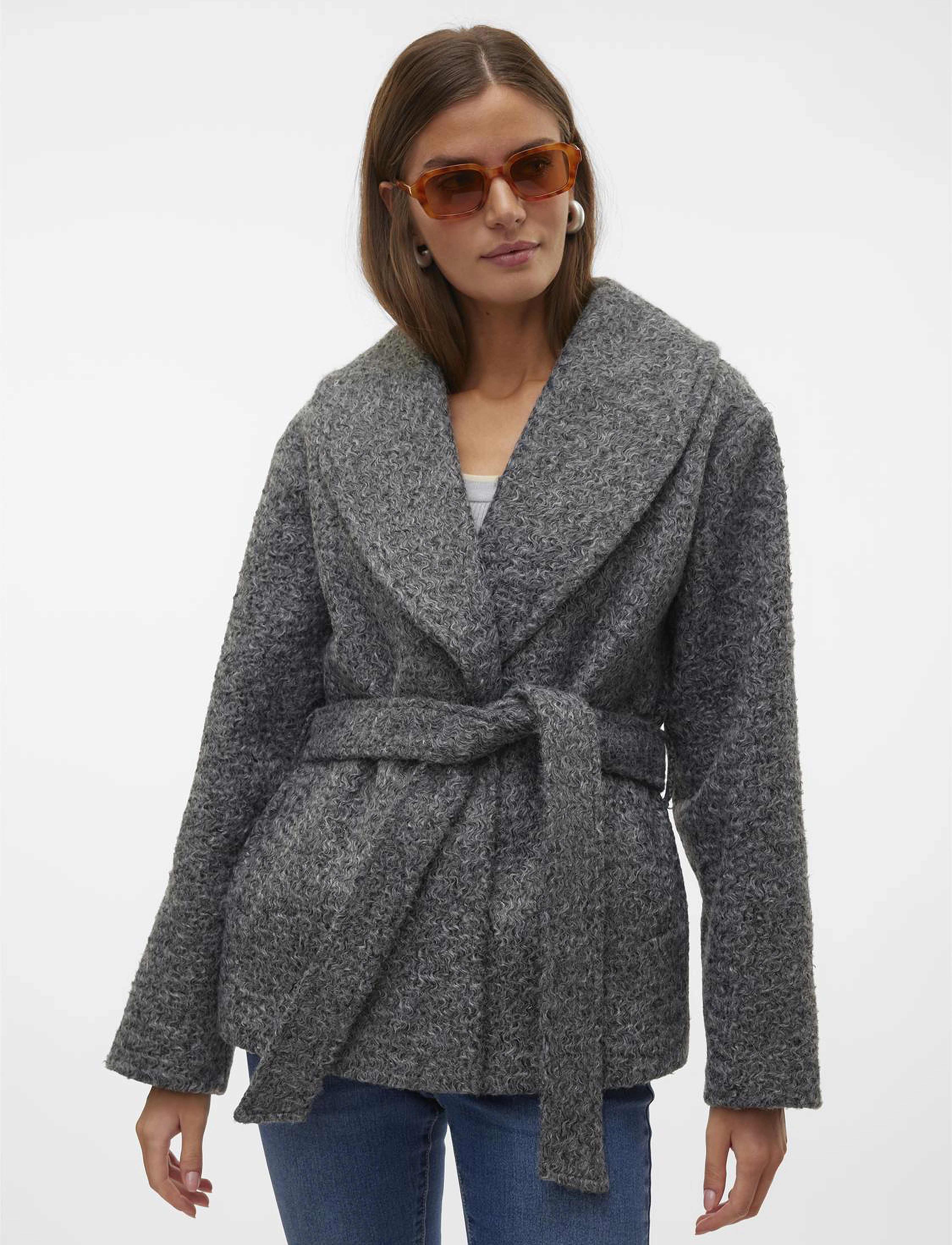 Vero Moda - VMELITEBERGEN JACKET BOO - overtøj - dark grey melange - 3