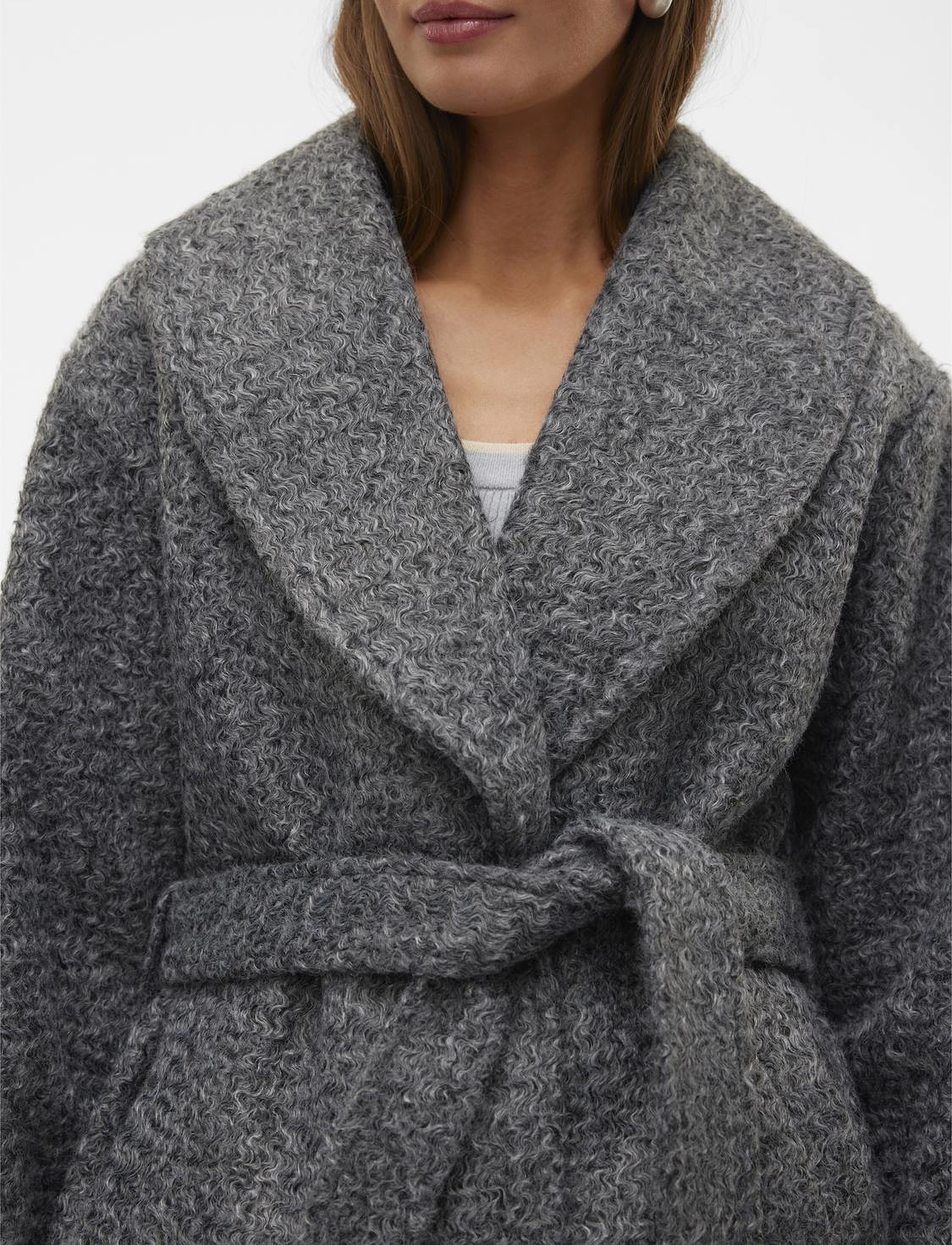 Vero Moda - VMELITEBERGEN JACKET BOO - overtøj - dark grey melange - 5