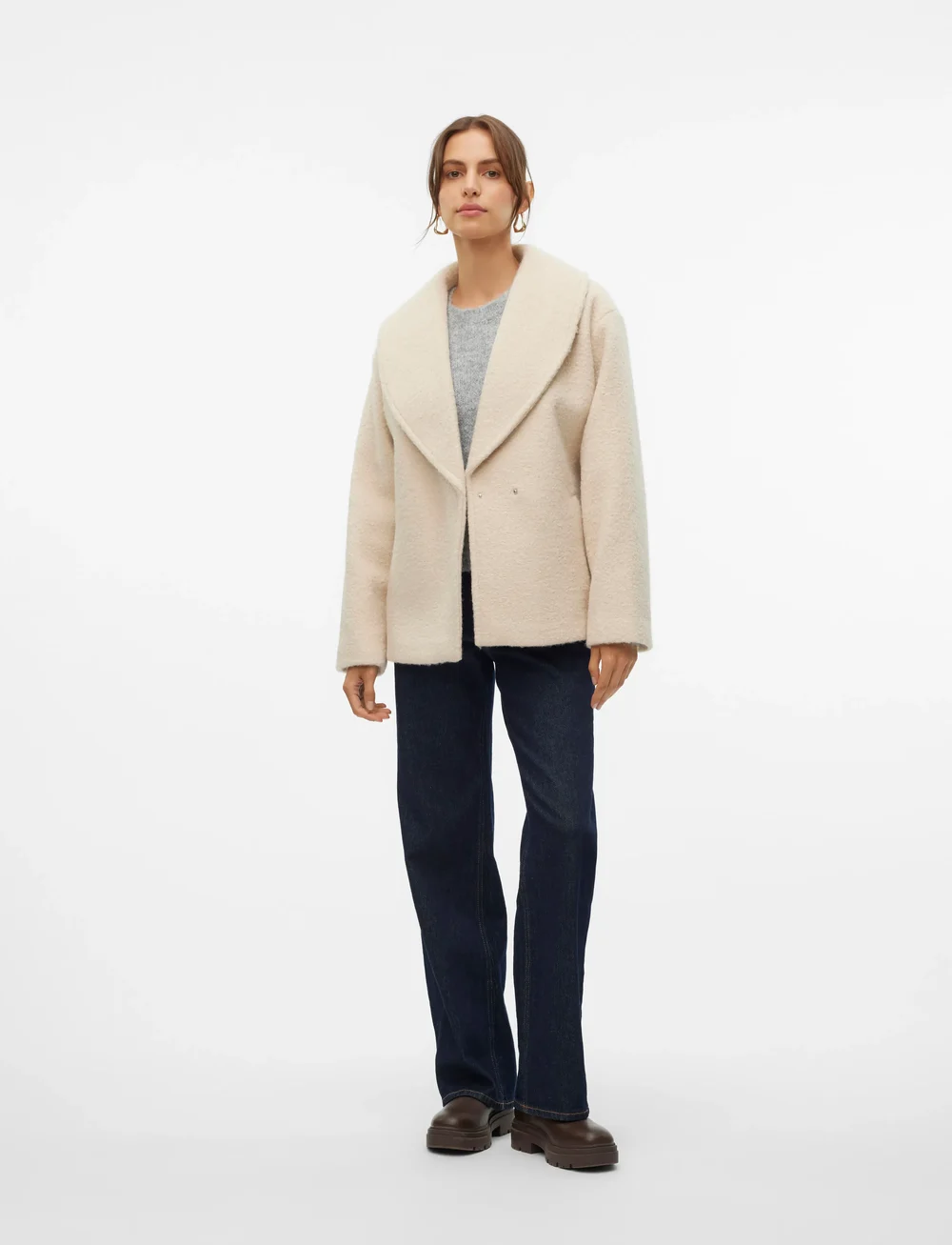 Vero Moda - VMELITEBERGEN JACKET BOO - jakker - oatmeal - 0