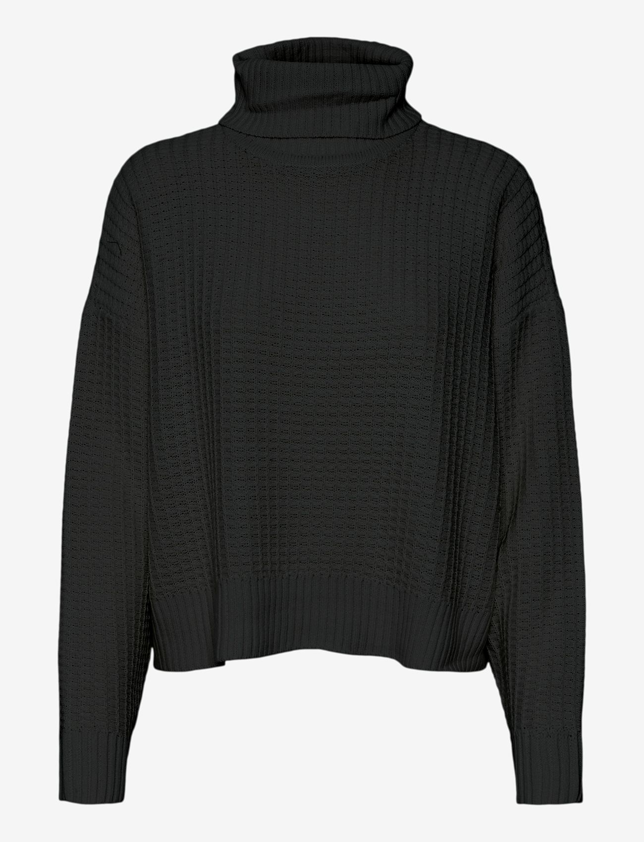 Vero Moda - VMOMEGA LS ROLLNECK PULLOVER BOO - golfy - black - 1