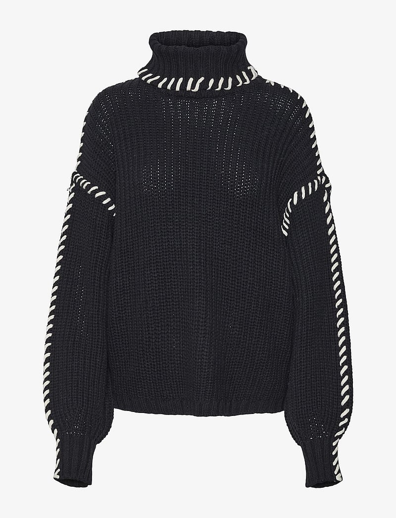 Vero Moda - VMNEWCREAM LS ROLLNECK PULLOVER BOO - golfai - black - 1