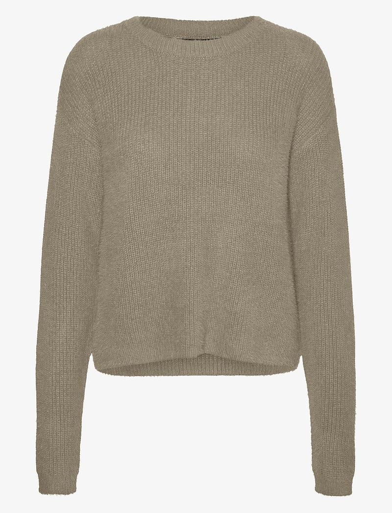 Vero Moda - VMPUFF LS O-NECK PULLOVER BOO - sviitrid - silver mink - 1