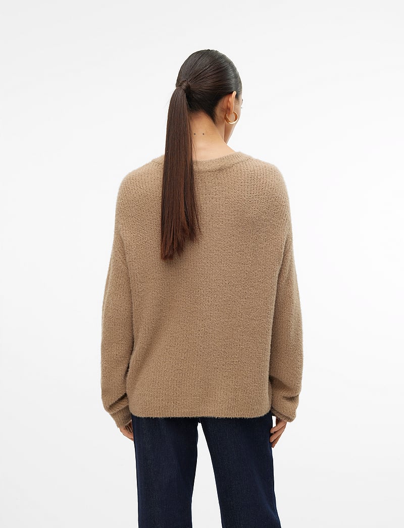 Vero Moda - VMPUFF LS O-NECK PULLOVER BOO - sviitrid - silver mink - 2