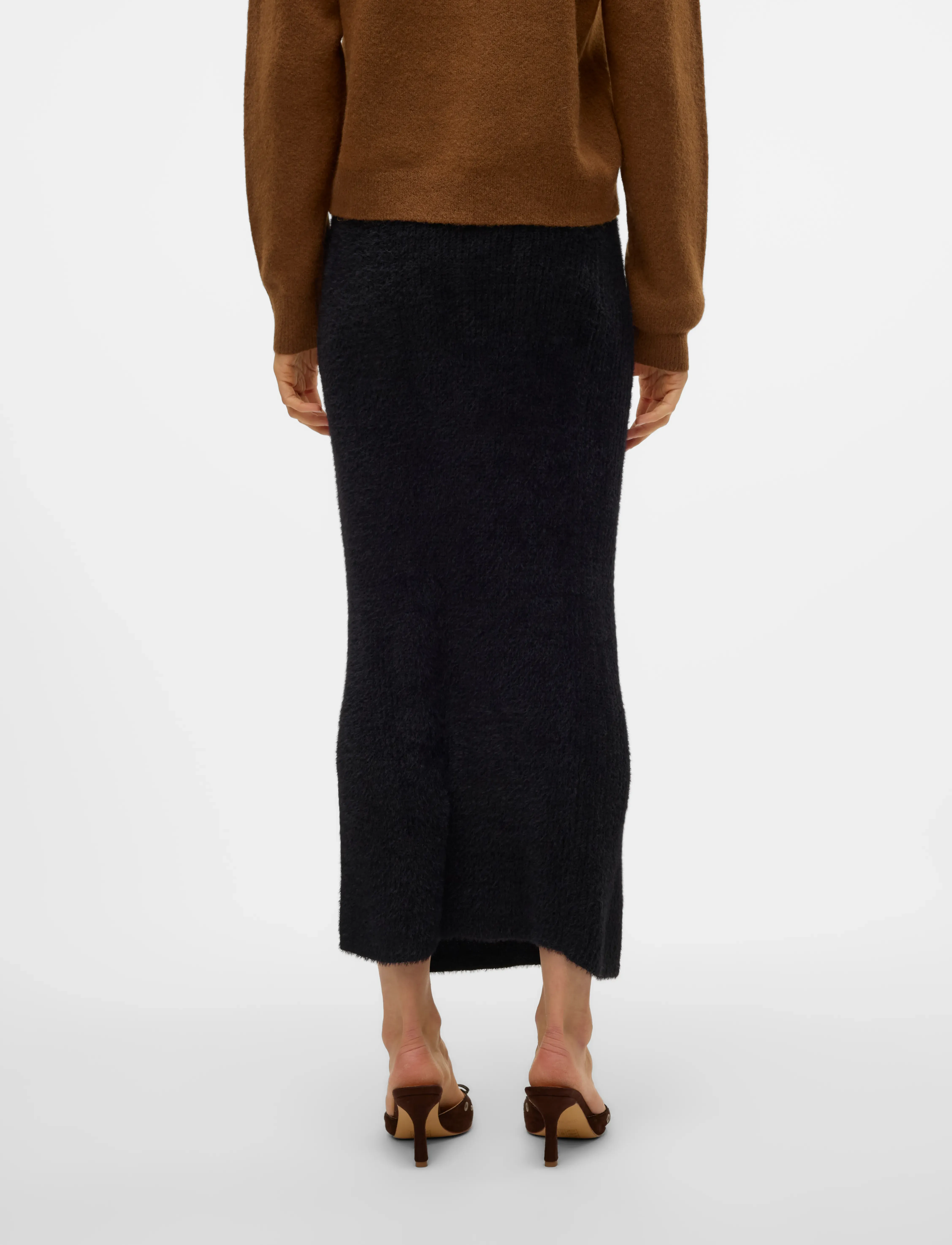 Vero Moda - VMPUFF NW CALF PENCIL SKIRT BOO - strickröcke - black - 2