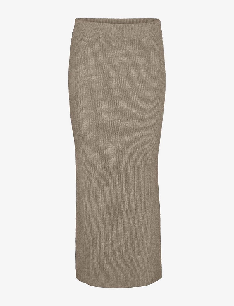 Vero Moda - VMPUFF NW CALF PENCIL SKIRT BOO - strickröcke - silver mink - 1