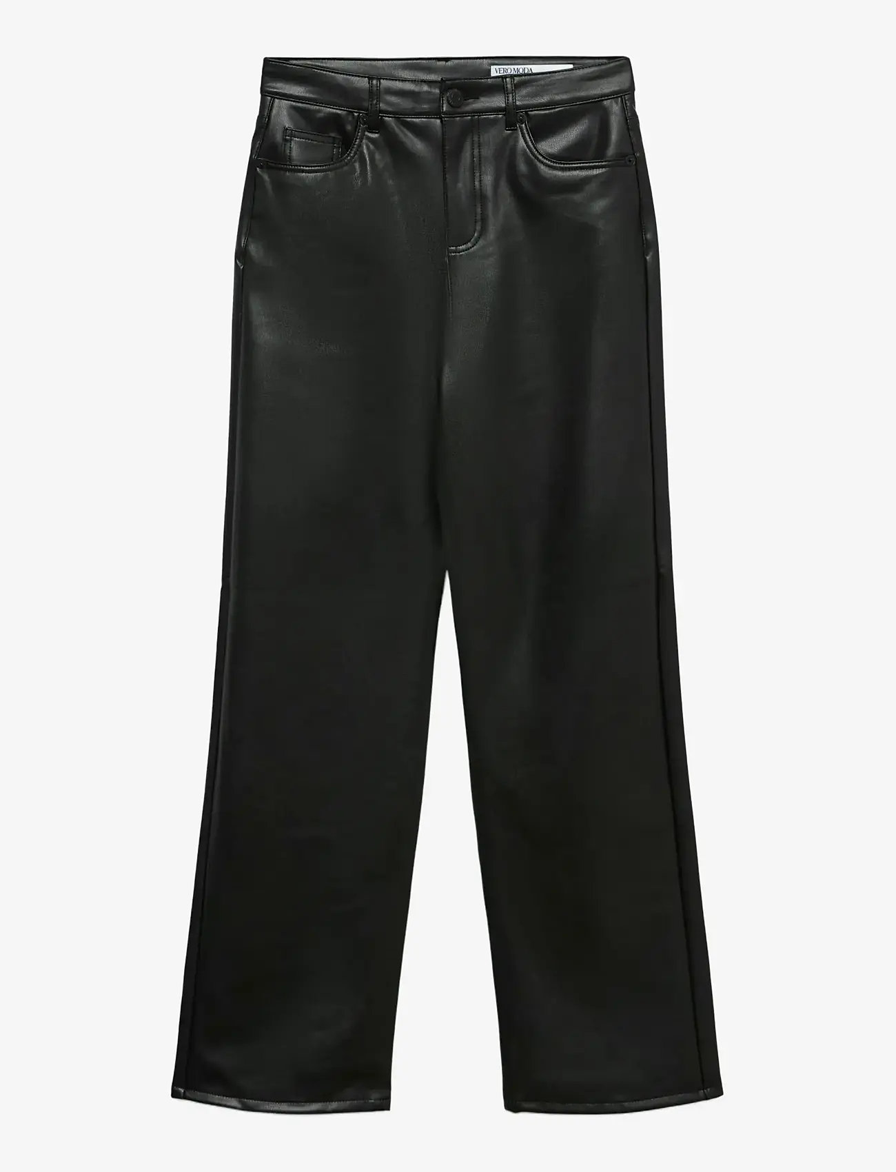 Vero Moda - VMTESSA HR WIDE PL PANTS NOOS - lederhosen - black - 1