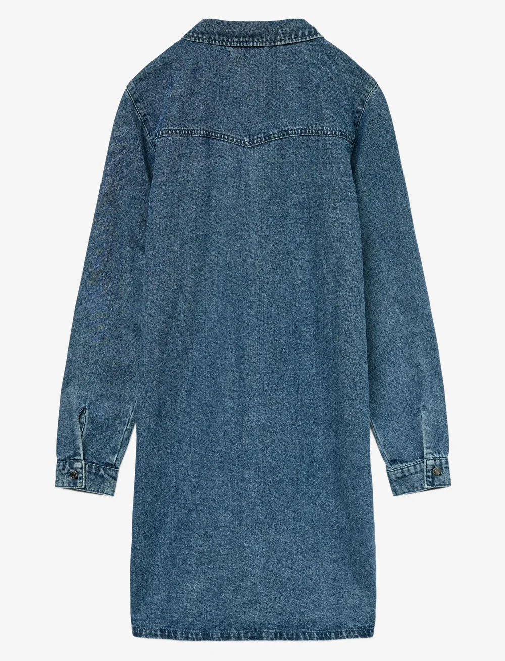 Vero Moda - VMJENNIE LS SHORT DENIM DRESS GA NOOS - skjortklänningar - medium blue denim - 2