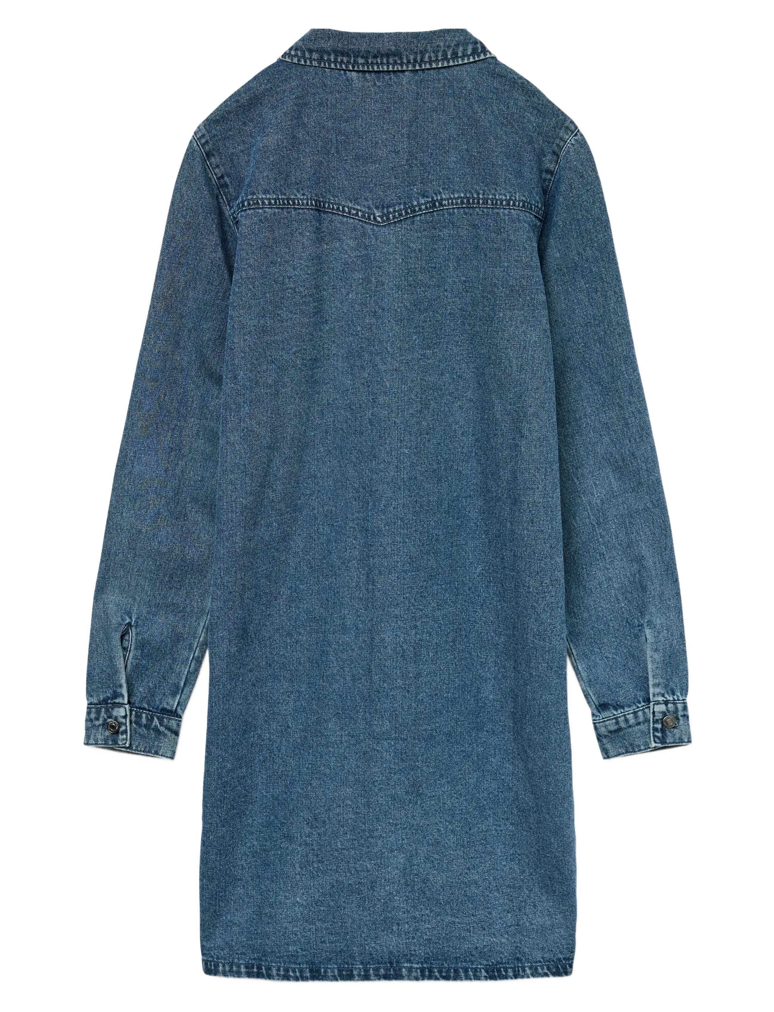 Vero Moda - VMJENNIE LS SHORT DENIM DRESS GA NOOS - robes chemises - medium blue denim - 2