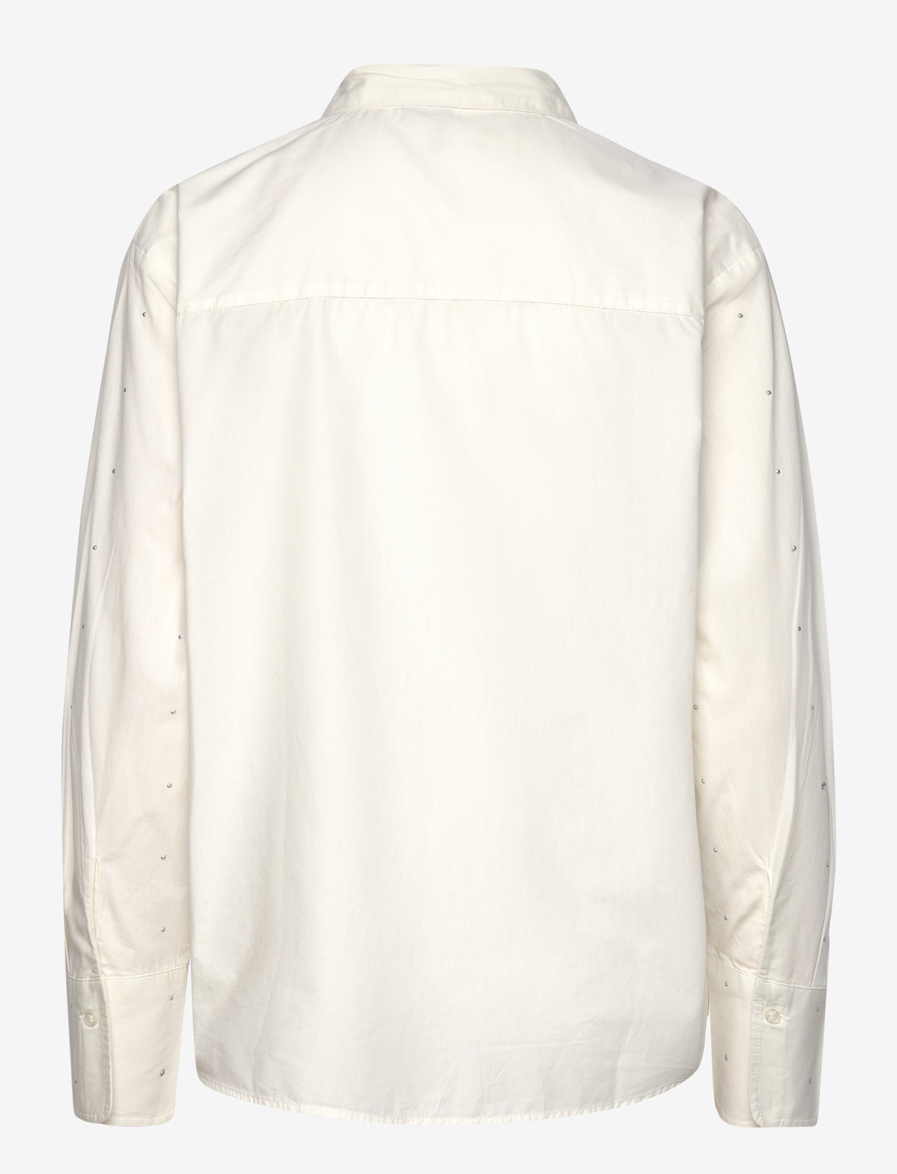 Vero Moda - VMCHARLOTTE STUD LS SHIRT WVN GA - långärmade skjortor - snow white - 2
