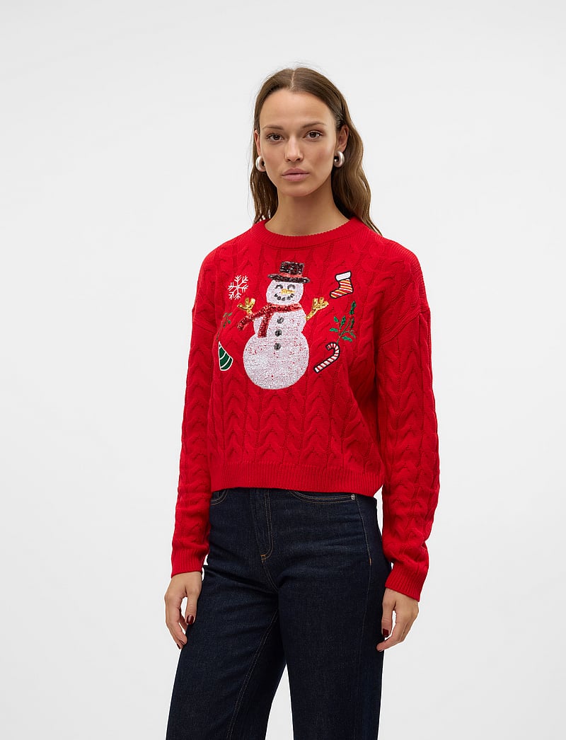 Vero Moda Vmsnowman Cable Ls Short Pullover Xmas (VM10311178) Jumpers